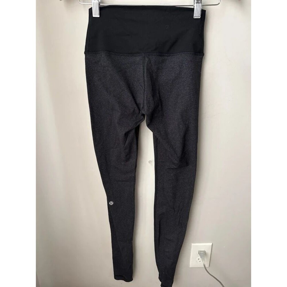 Lululemon If You’re Lucky Pant Heathered Black Leggings
